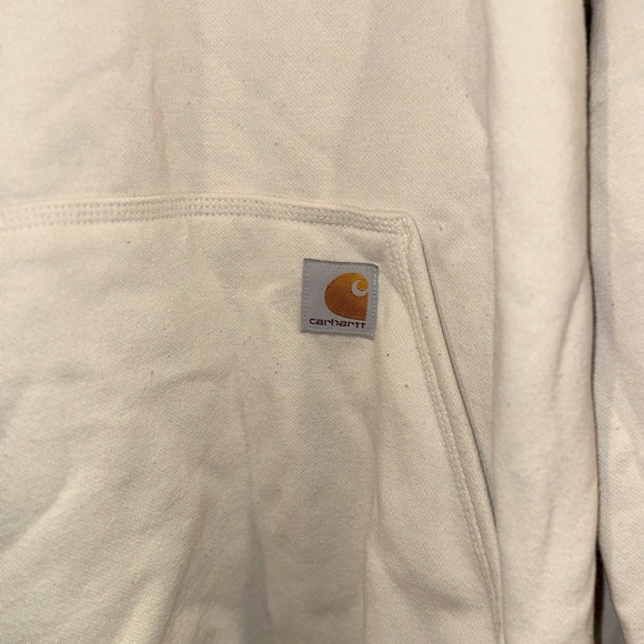 Carhartt Off-White Loose Fit Hoodie | Men’s Large | Cozy Neutral - Picture 3 of 6